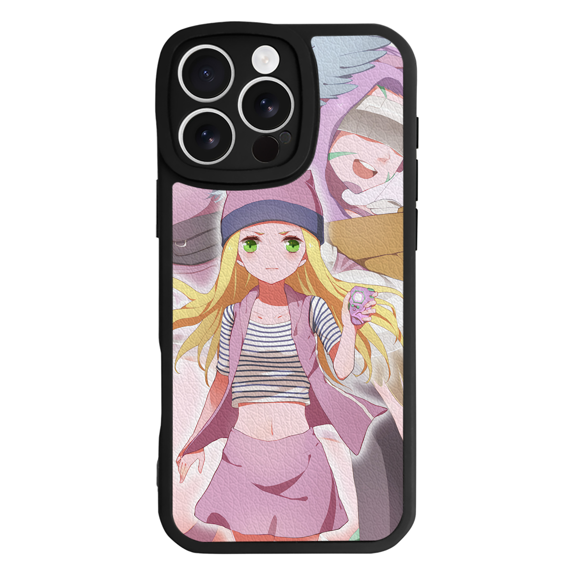 （画像用） Digimon デジタルモンスター/デジモン 【iPhone 16シリーズ対応】シリコンスマホケース（レザー調） 材質：シリコン